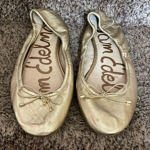 Sam Edelman gold ballet flats size 9.5